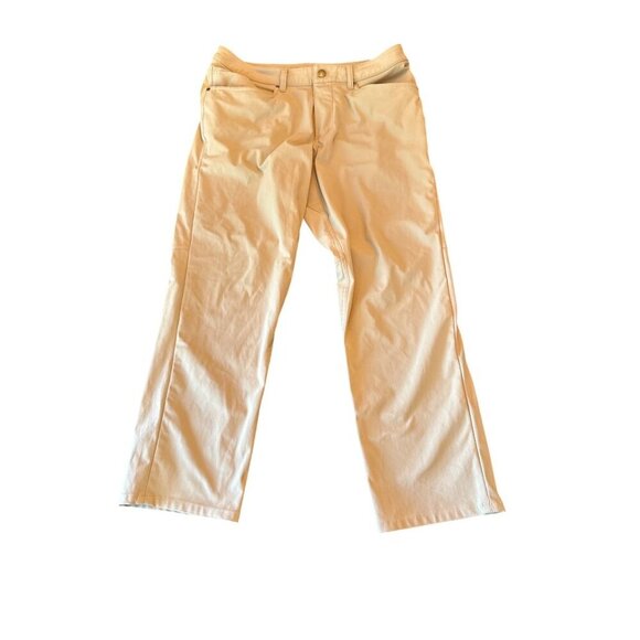 Lululemon Mens Beige Khaki ABC Pants Size 32 Casual Classic Fit - Picture 1 of 5